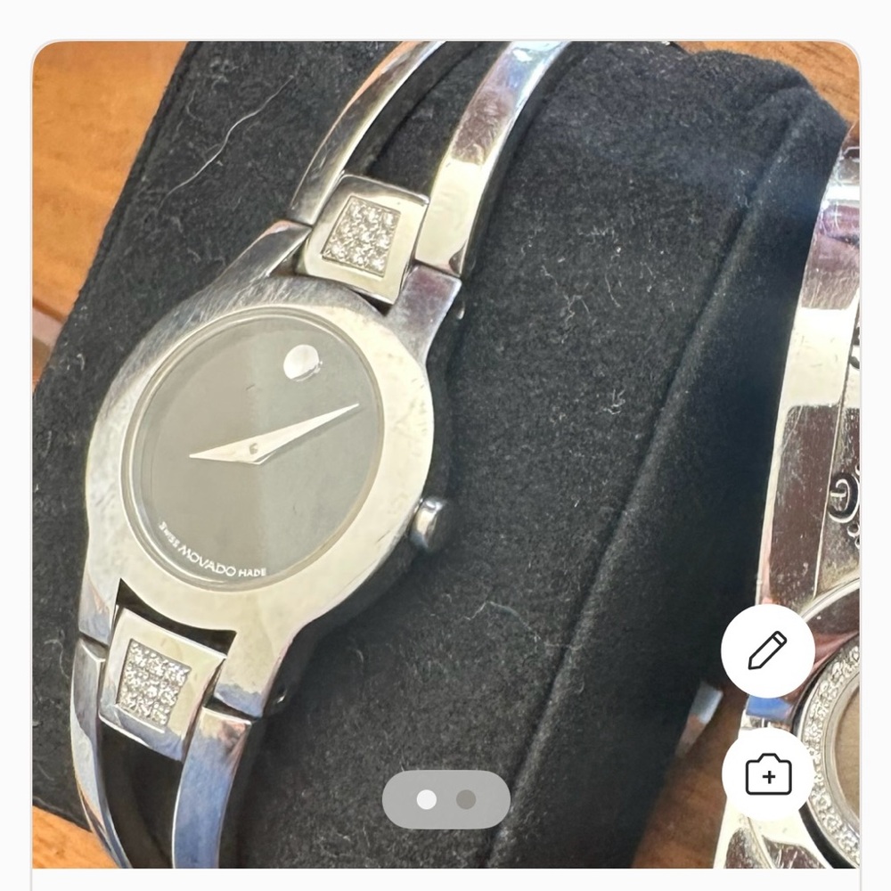 Movado Silver and Gray Timepiece